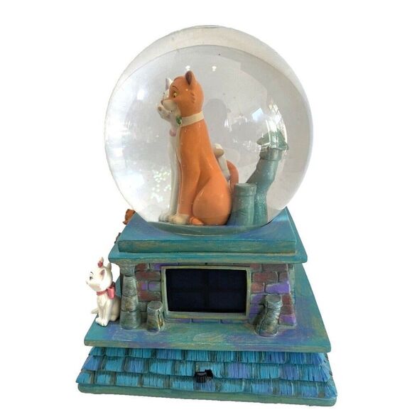 Disney Aristocats 40th Anniversary Music Box Snow globe Lights Up tested Holiday - Picture 4 of 16